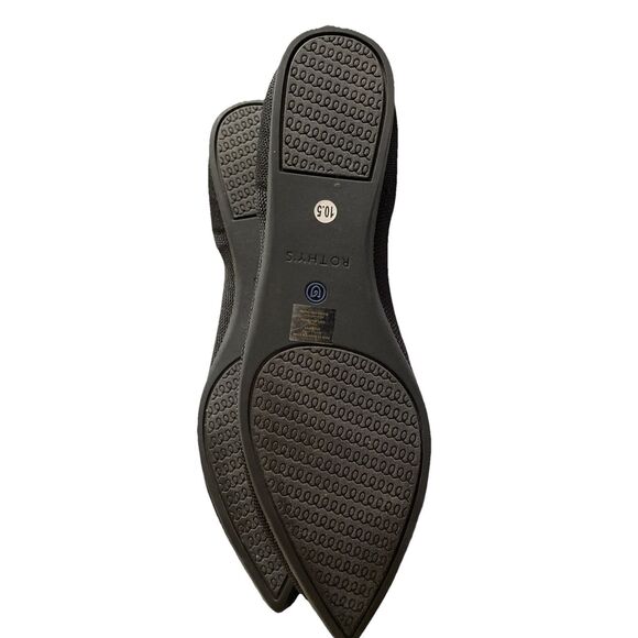 New Rothy’s Women’s The Point Flats In Black Solid Size 10.5 W - Picture 4 of 4